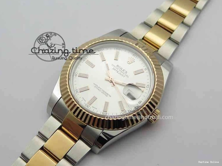 0127 DateJust II 41mm SS RG BP Maker Best Edition Silver Sticks Dial On SS RG Bracelet SA Comfortable 3716